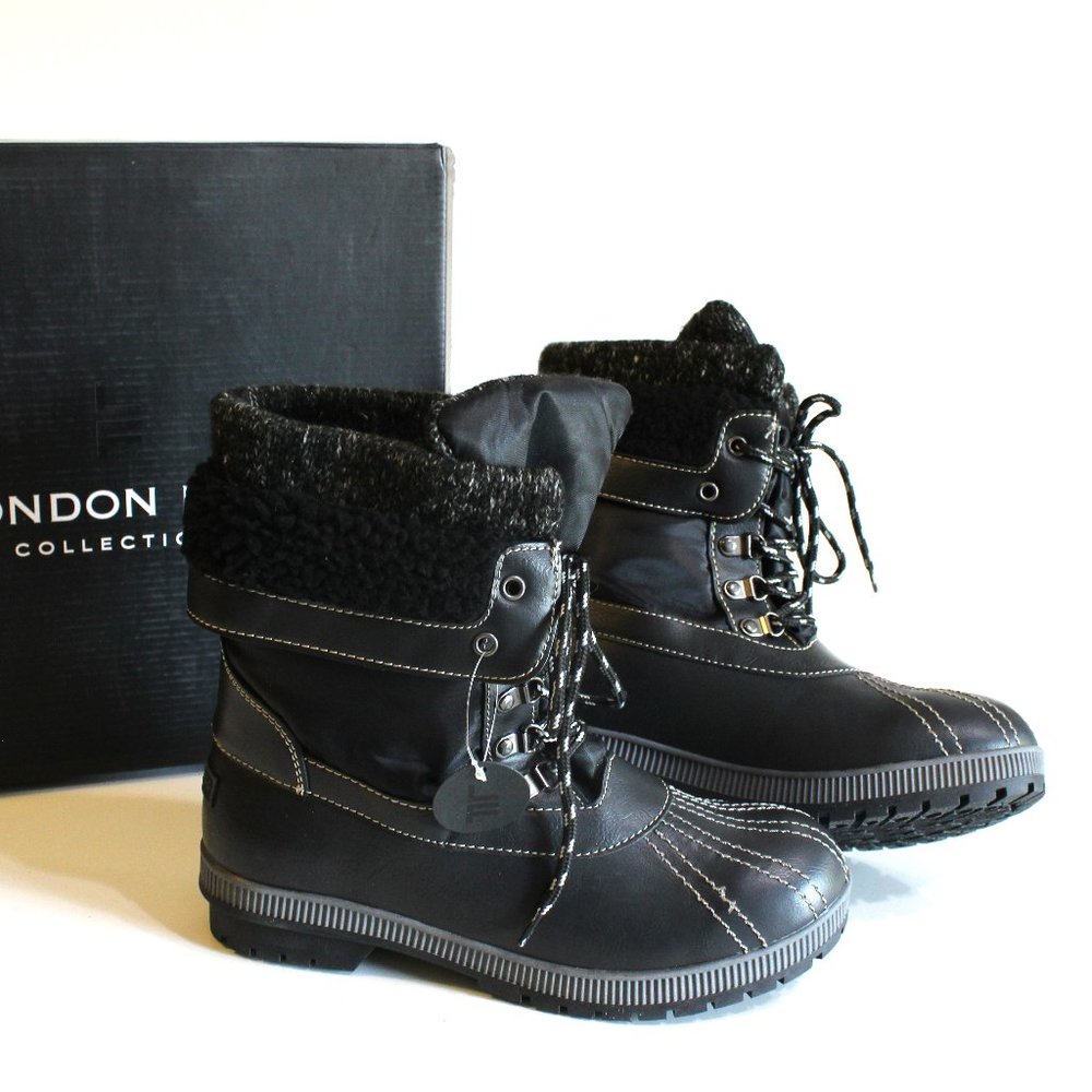 London Fog Women's Winter Boots Size 11 Black